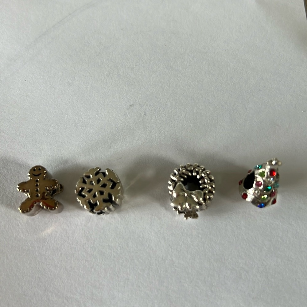 Holiday Sterling silver beads